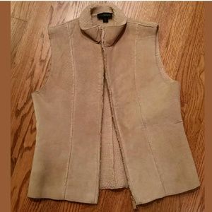 Leather Zip Vest Small